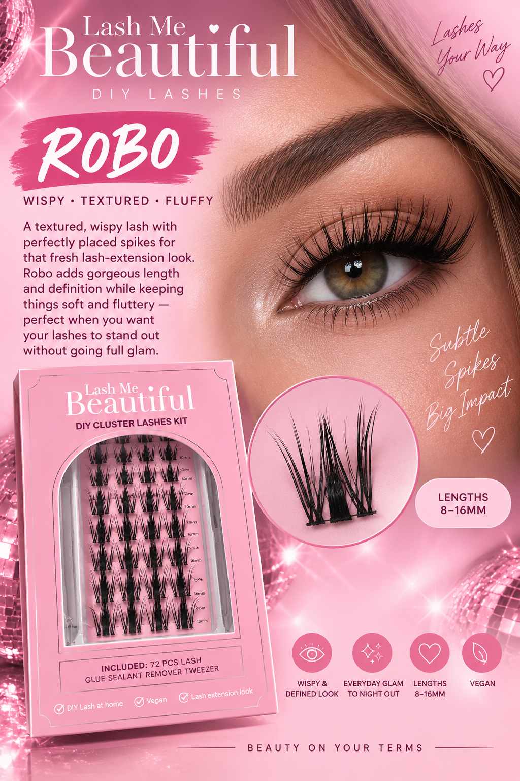 ROBO | Wispy Cluster Lash Kit