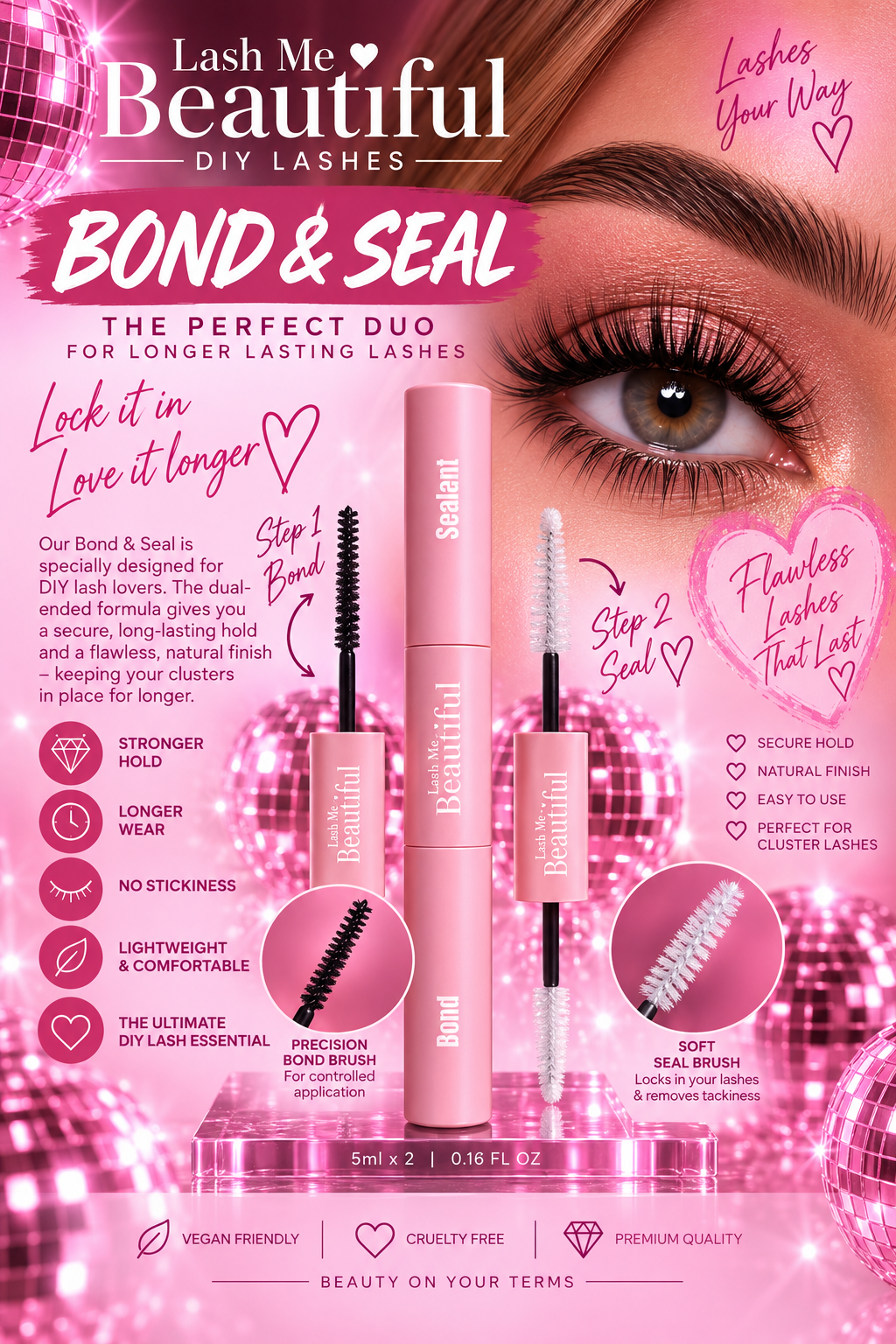 BOND & SEAL | DIY Cluster Lash Adhesive Duo